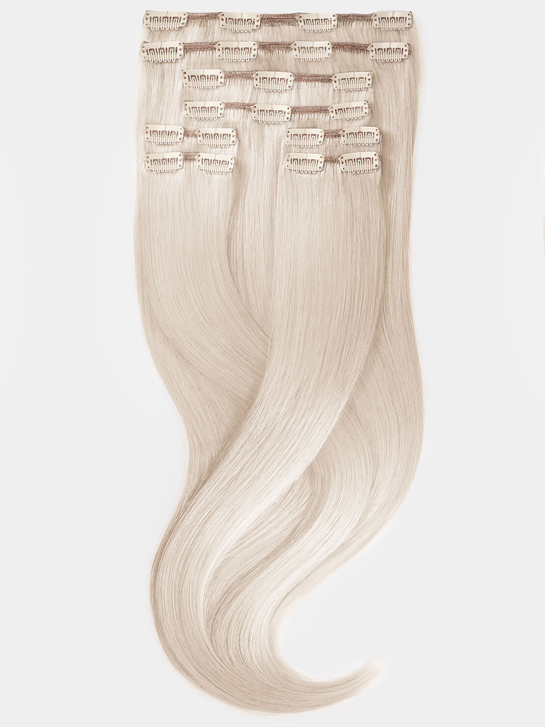 Clip in Extensions - luxury Qualität - Maximum Volume 8-teilig 59 platin hell silber variant detail image - ecf7a57aab5725b0a1fc6a89d3e8286c39bd585da8a414ed33c36bf3d04c5387